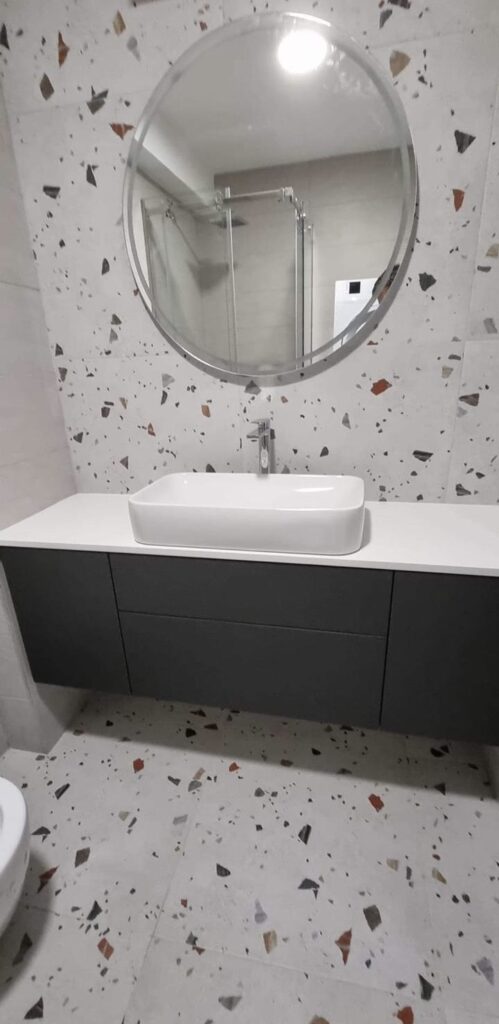 Meuble de salle de bain sur mesure réalisé par MV92 Concept